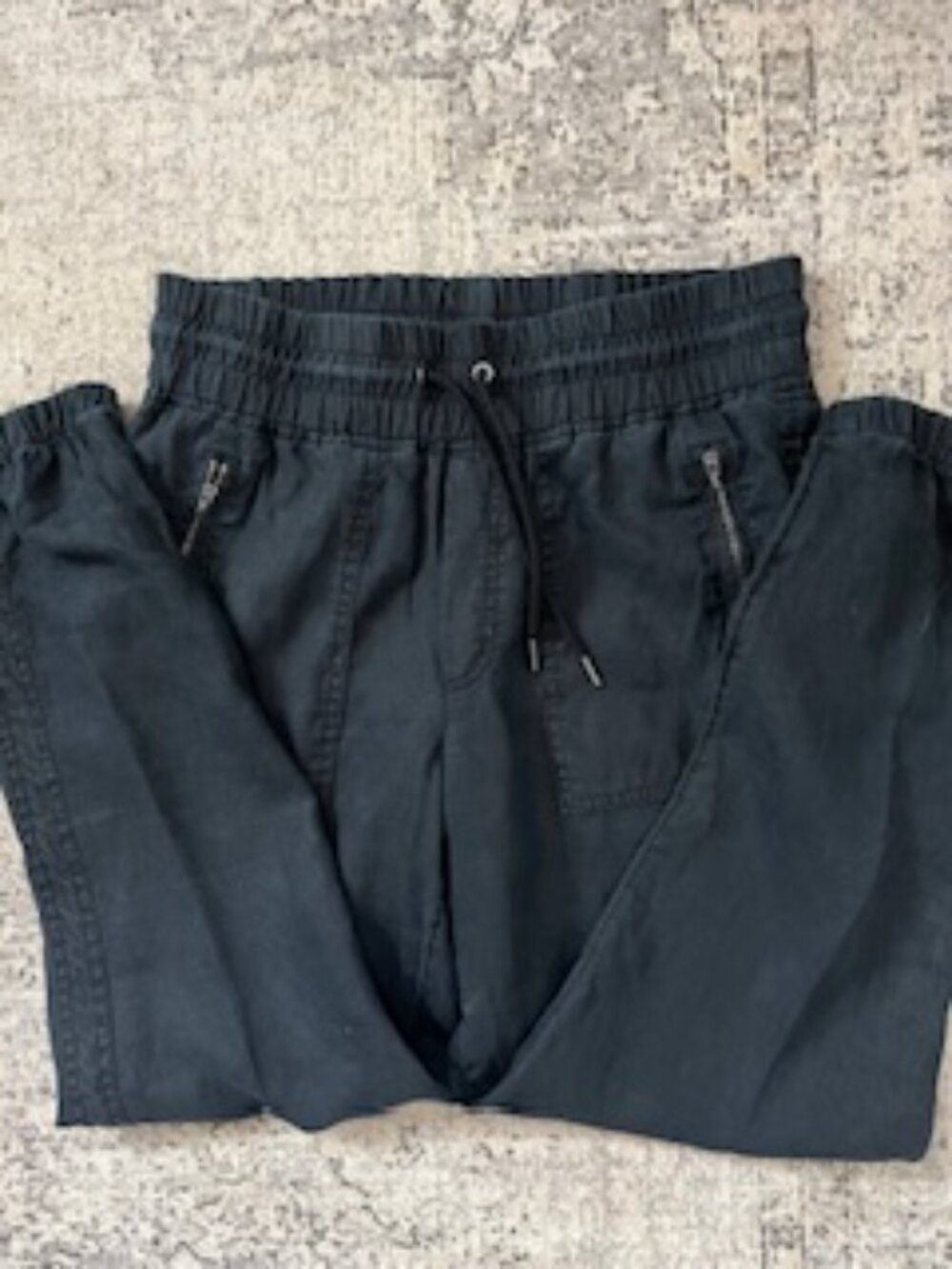 🧡3/15 Athleta Linen Black Joggers Women's 4 - Picture 9 of 10